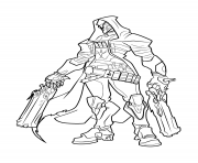 Coloriage overwatch Reaper