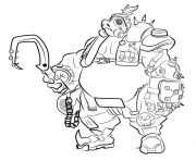 Coloriage overwatch Roadhog