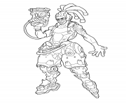 Coloriage overwatch Lucio