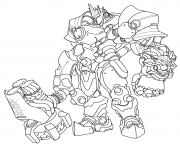 Coloriage overwatch Reinhardt