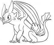 Coloriage Toothless Night Fury Dragon