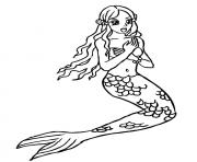 Coloriage mermaid la belle sirene de la mer