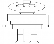 Coloriage robot vraiment tres simple