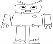 Coloriage robot machine programme par un ordinateur