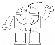 Coloriage robot te dit bonjour