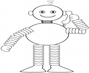 Coloriage robot parle au telephone