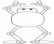 Coloriage robot qui aime la danser