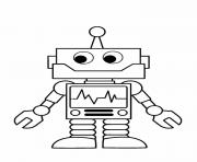 Coloriage robot enfant simple