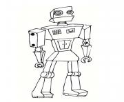 Coloriage robot ancien debout