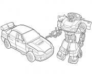 Coloriage robot car poli