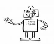 Coloriage robot docteur qui fait des recherches