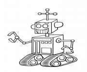 Coloriage robot transporteur