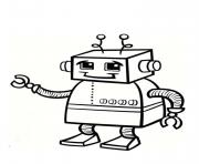 Coloriage robot bebe petit enfant