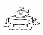 Coloriage robot qui capte les informations