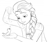 Coloriage Frozen 2 Elsa and Bruni