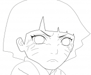 Coloriage himawari uzumaki