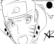 Coloriage naruto modo biju