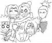 Coloriage naruto squad 7 and 10