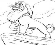 Coloriage mufasa du film le roi lion