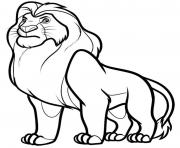 Coloriage Mufasa en belle posture