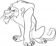 Coloriage scar frere cadet de Mufasa