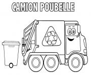 Coloriage camion poubelle