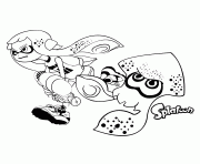 Coloriage Fun Splatoon agent 3 hero mode