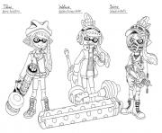 Coloriage splatoon 2 inklings watase scino