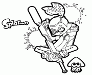 Coloriage splatoon protagonist inklings agent 3 agent 4