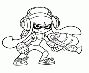 Coloriage Splatoon Inkling Girl