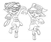 Coloriage Splatoon Squid Sisters