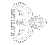 Coloriage atlanta hawks logo nba sport