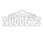 Coloriage denver nuggets logo nba sport