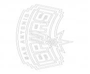 Coloriage san antonio spurs logo nba sport