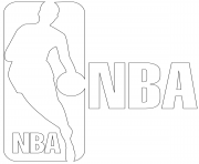 Coloriage nba logo nba sport