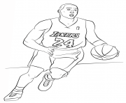 Coloriage kobe bryant nba sport