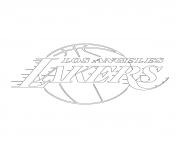 Coloriage los angeles lakers logo nba sport