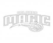 Coloriage orlando magic logo nba sport