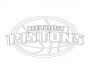 Coloriage detroit pistons logo nba sport