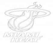 Coloriage miami heat logo nba sport