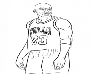 Coloriage michael jordan nba sport