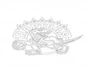 Coloriage toronto raptors logo nba sport