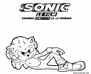 Coloriage sonic le herisson se repose