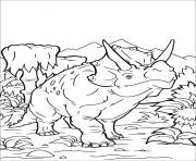 Coloriage Triceratops dinosaure