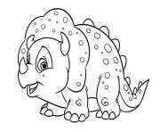 Coloriage adorable petit Triceratops