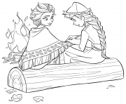 Coloriage Elsa et Honeymaren