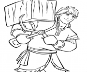 Coloriage Kristoff de Disney La Reine des neiges 2 to