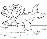 Coloriage Lizard Bruni de La Reine des neiges 2