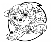 Coloriage Mighty Pups Rubble Bulldog