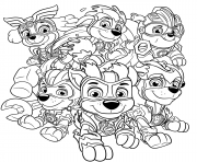 Coloriage La Super Patrouille Mighty Pups